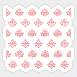 Pink and white vintage pattern Sticker